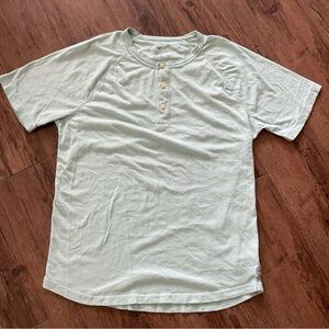 American Eagle Outfitters Light Green Henley Tee